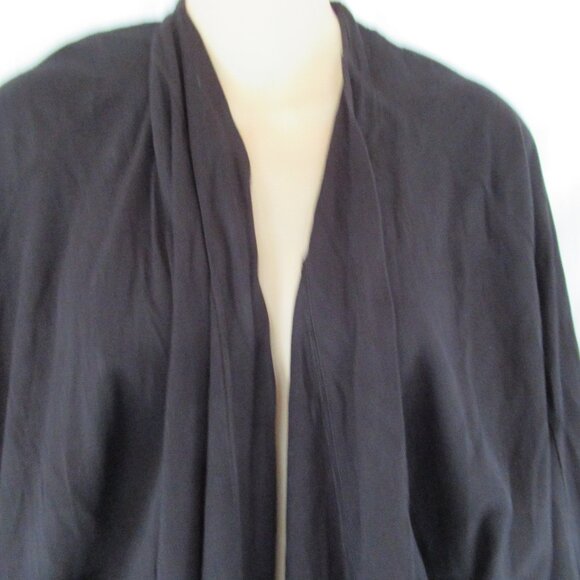 Barbara Lesser cardi swing flowy Medium black butterfly sleeves - Picture 3 of 6
